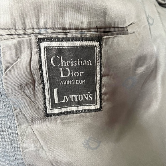 Christian Dior Blue Suit Jacket Size: Large